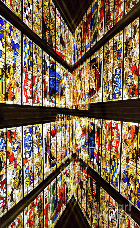  Stained Glass Windows Poster featuring the photograph Cathedral Window Montage by Thomas Carroll