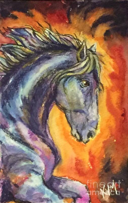 Horse Poster featuring the painting Courage by Kym Stine