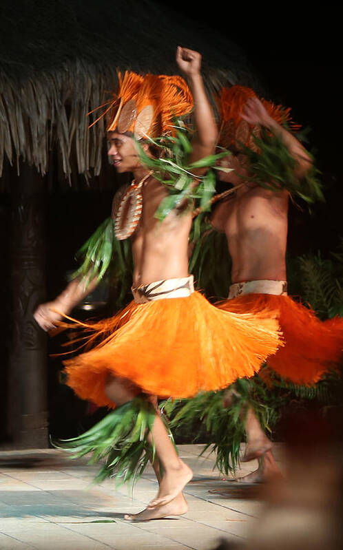 Tahiti Poster featuring the photograph Dancing in Tahiti by Kathryn McBride