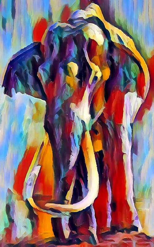 Elephant Poster featuring the painting Elephant by Chris Butler