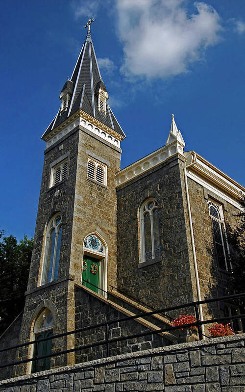 Ellicott City Poster featuring the photograph Ellicott City Steeple by Murray Bloom