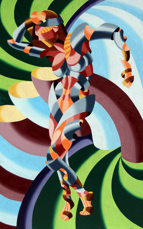 Abstract Poster featuring the painting Felicia a Go-Go by Mark Webster