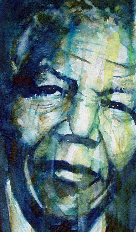 Nelson Mandela Poster featuring the painting Freedom by Paul Lovering