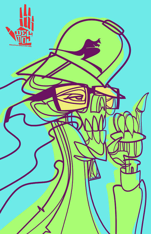 Weed Poster featuring the digital art Ganja man by Nelson Dedos Garcia