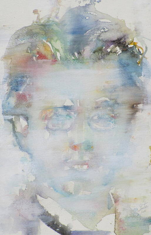 Gustav Mahler Poster featuring the painting GUSTAV MAHLER - watercolor portrait.1 by Fabrizio Cassetta