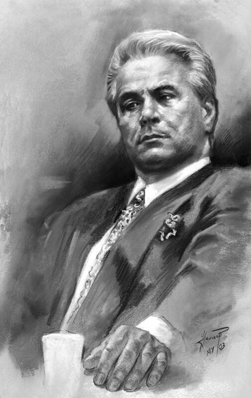 John Gotti Poster featuring the drawing John Gotti by Ylli Haruni