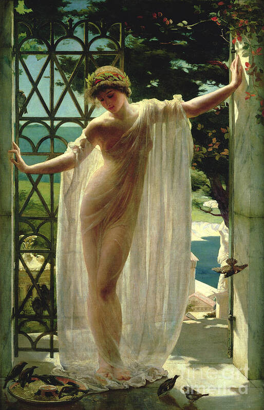 Lesbia Poster featuring the painting Lesbia by John Reinhard Weguelin