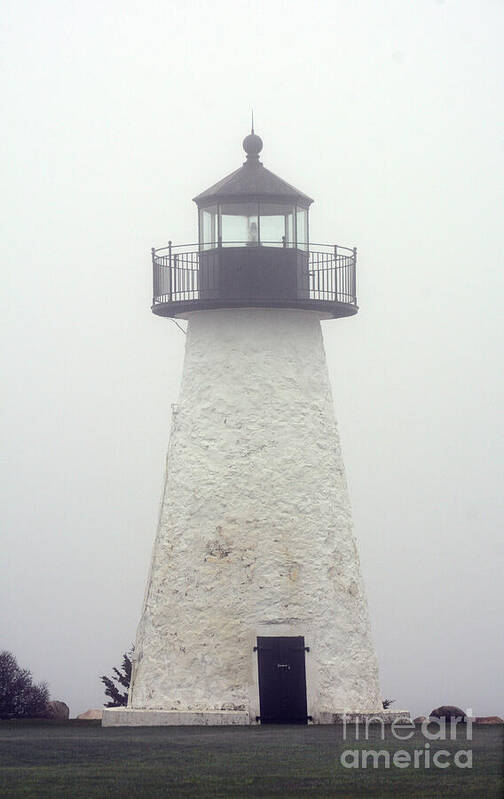 Lighthouse Poster featuring the photograph Lighthouse in Fog by Dianne Morgado