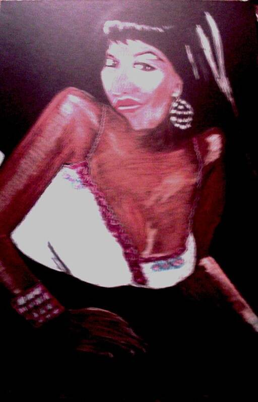 Portrait Poster featuring the mixed media Luscious Lori by Lorna Lorraine