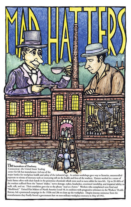 Mad Hatters Poster featuring the mixed media Mad Hatters by Ricardo Levins Morales