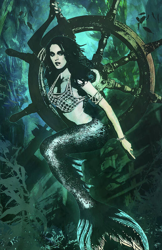 Mermaid Poster featuring the digital art Mermaid by Jason Casteel
