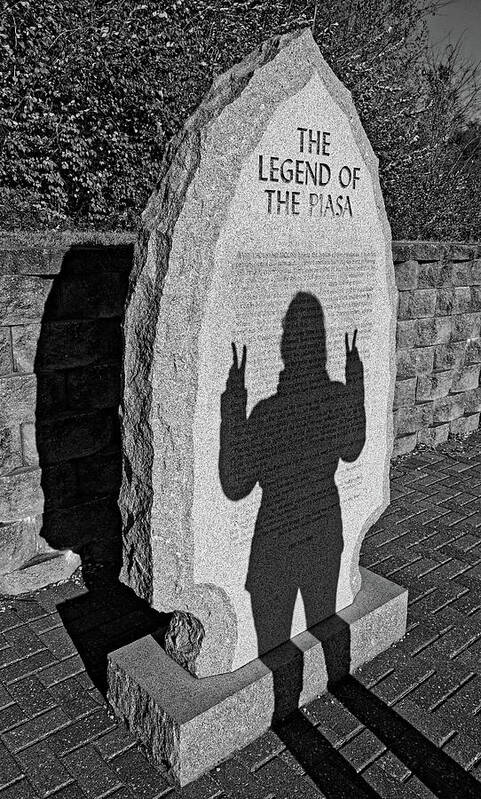 Legend Poster featuring the photograph Monumental Shadows Peace Out by Robert Meyers-Lussier