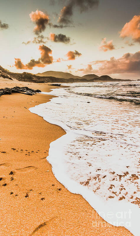 Shoreline Poster featuring the photograph Morning marine wash by Jorgo Photography