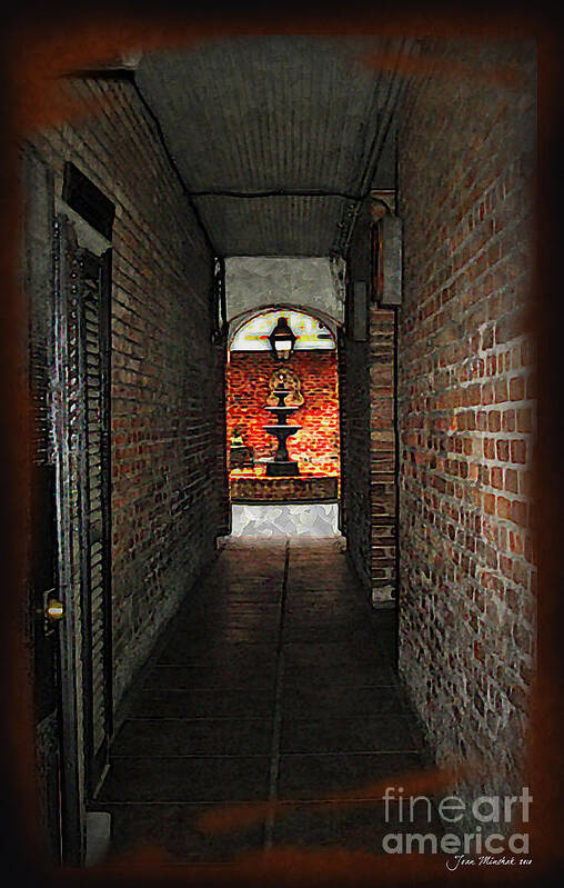 New Orleans Poster featuring the photograph New Orleans Alley by Joan Minchak
