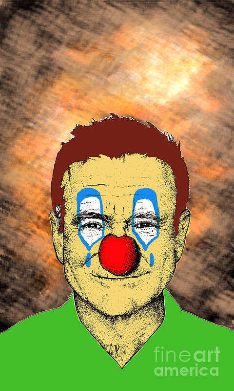 Robin Poster featuring the digital art Robin Williams 1 by Jason Tricktop Matthews