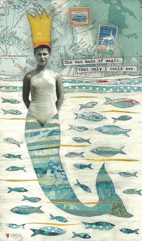 Sea Poster featuring the painting Sea Queen by Casey Rasmussen White
