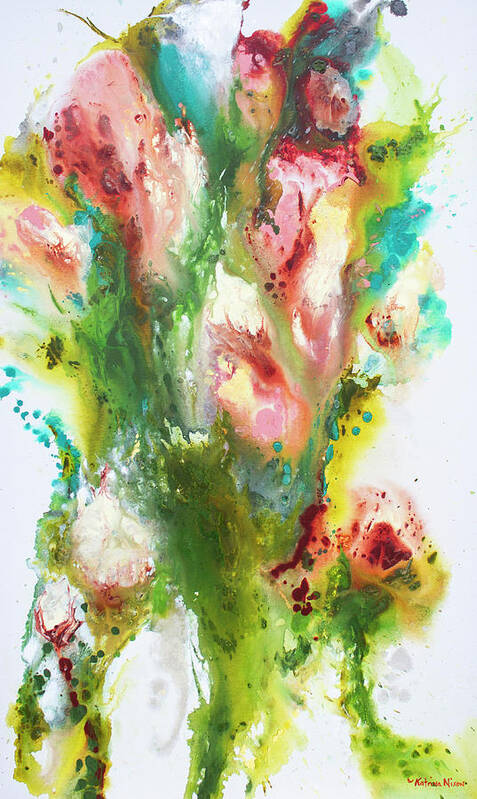 Flowers Poster featuring the painting Spring by Katrina Nixon