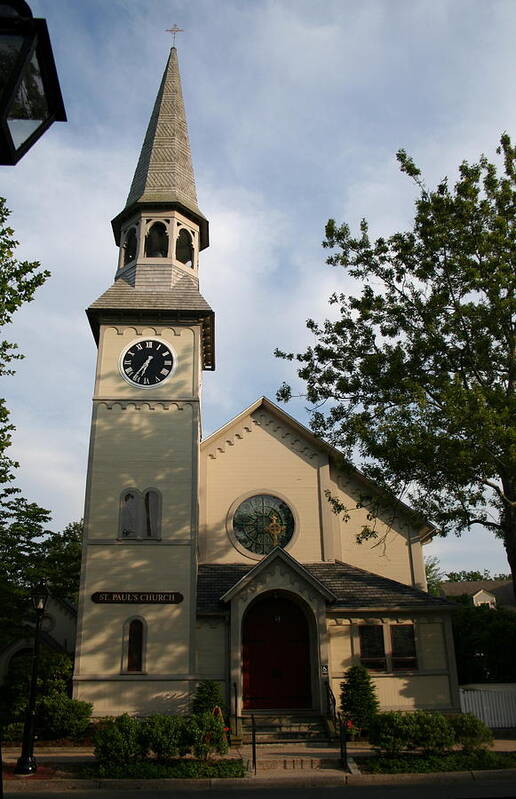 Church Poster featuring the photograph St Pauls Church Wickford RI by Rebecca Smith