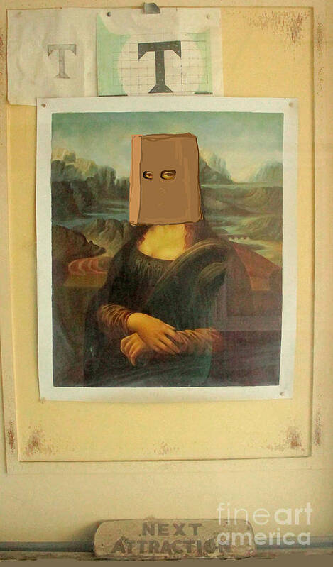 Humorous Mona Lisa Art Print Poster featuring the photograph Surprise Attraction by Joe Pratt