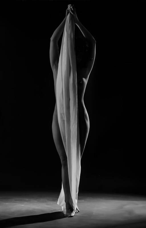 Nude Poster featuring the photograph Taut String by Vitaly Vakhrushev