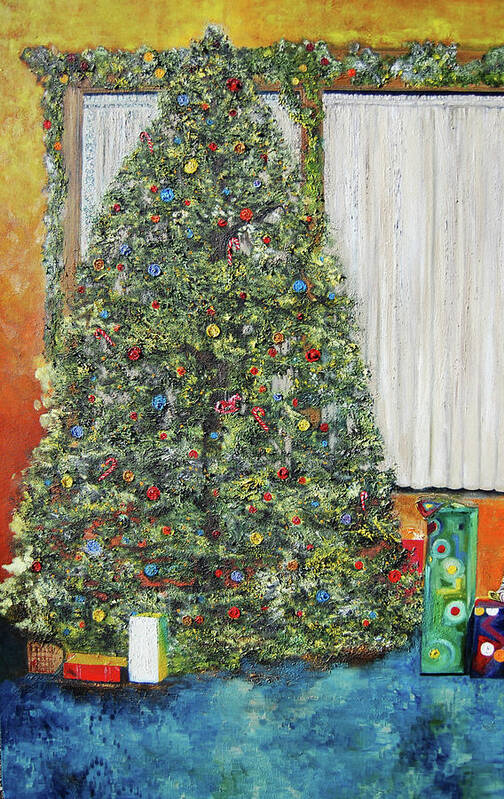 Christmas Tree Poster featuring the painting The Blessing/Tree by Anitra Handey-Boyt