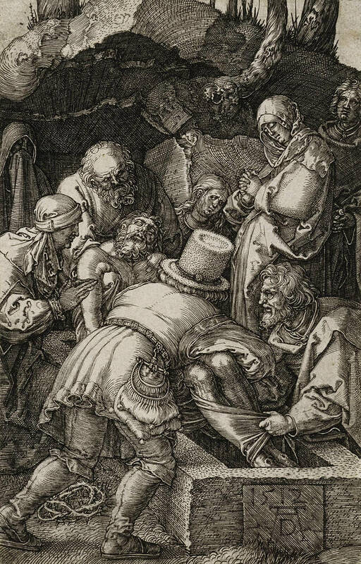 Albrecht Durer Poster featuring the relief The Entombment by Albrecht Durer