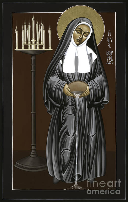 The Kenosis Of St Bernadette Of Lourdes Poster featuring the painting The Kenosis of St Bernadette of Lourdes 063 by William Hart McNichols