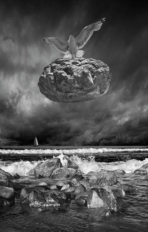 Surreal Poster featuring the photograph The Weight is Lifted by Randall Nyhof