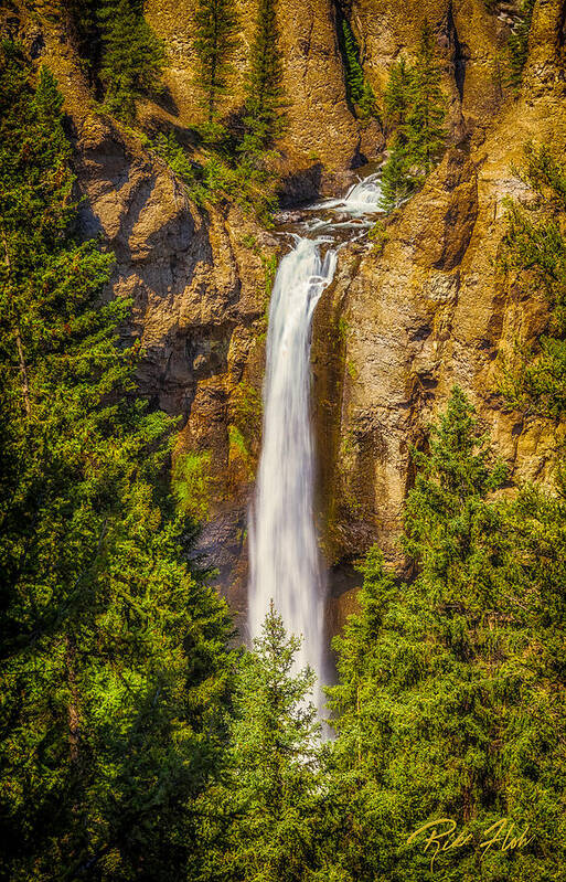 Flowing Poster featuring the photograph Tower Falls by Rikk Flohr