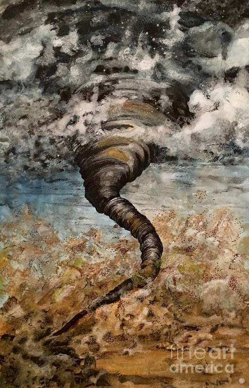  Tornado Poster featuring the painting Twister on the Colorado Plains by Mastiff Studios