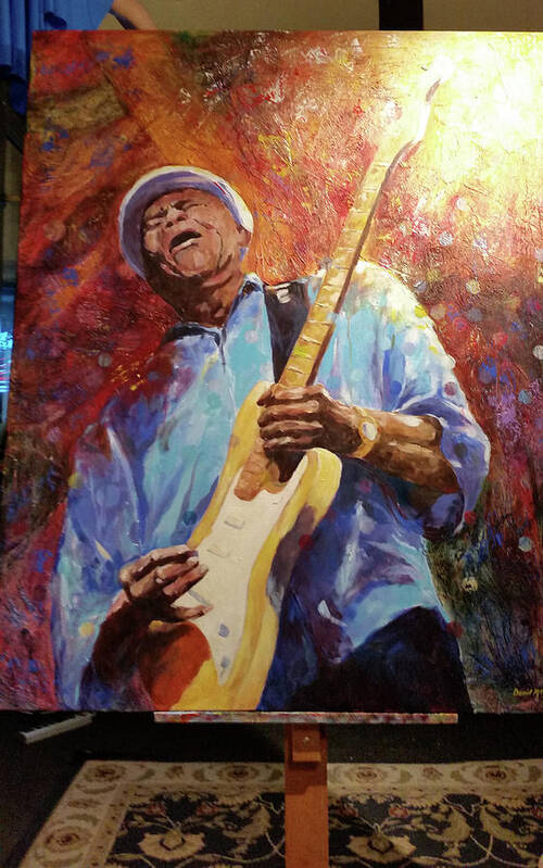 Buddy Guy Poster featuring the painting When Lightning Strikes by David Maynard