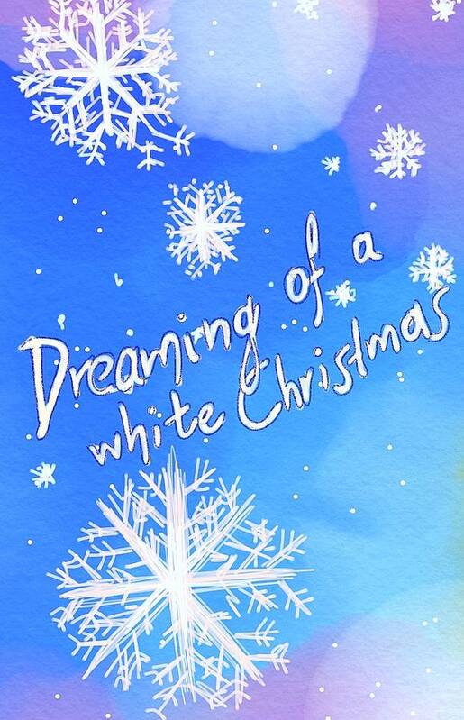 Christmas Poster featuring the digital art White Christmas by Sophia Gaki Artworks