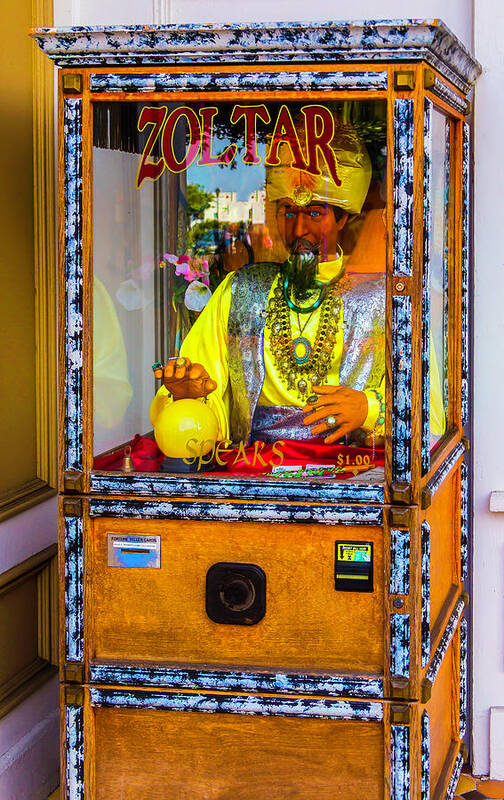 Zoltar Poster featuring the photograph Zoltar Fortune Reader by Garry Gay