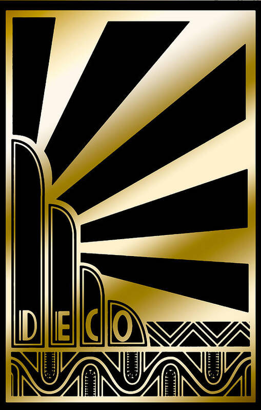 Art Deco Poster featuring the digital art Art Deco Poster 2019 by Chuck Staley