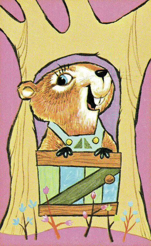 Animal Poster featuring the drawing Chipmunk #1 by CSA Images