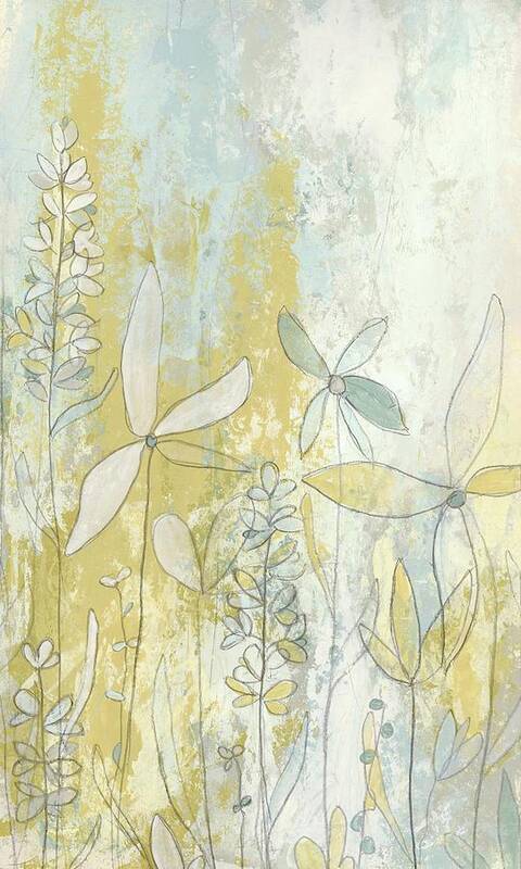 Botanical & Floral Poster featuring the painting Meadow Fresco I #1 by June Erica Vess