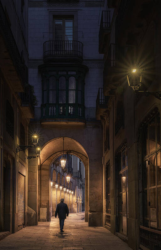 Barcelona Poster featuring the photograph Barcelona Streets by Antoni Figueras Barranco