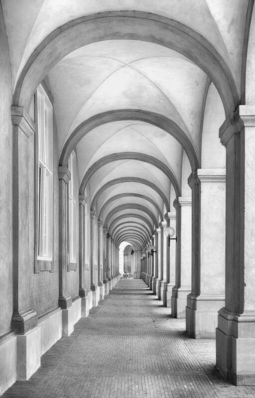 Architecture Poster featuring the photograph Colonnade by Lotte Grnkjr
