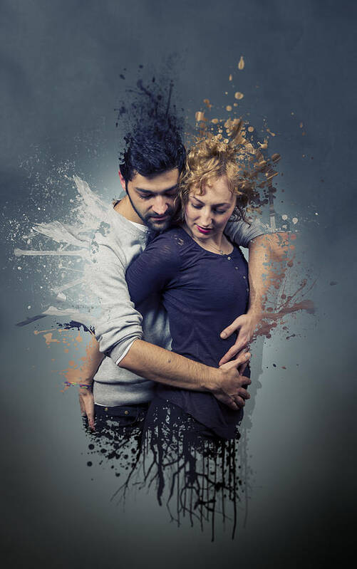 Person Poster featuring the photograph Embrace by Dan-stefan Susa