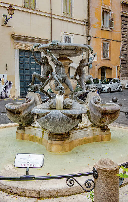 Acqua Vergine Aqueduct Poster featuring the photograph Fontana delle Tartarughe by Joseph Yarbrough