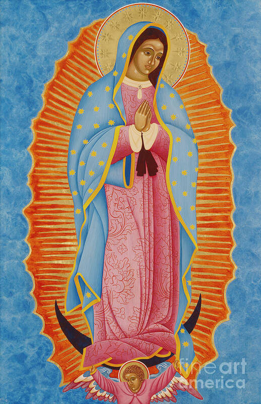 Virgin Poster featuring the painting Guadalupe by Jodi Simmons