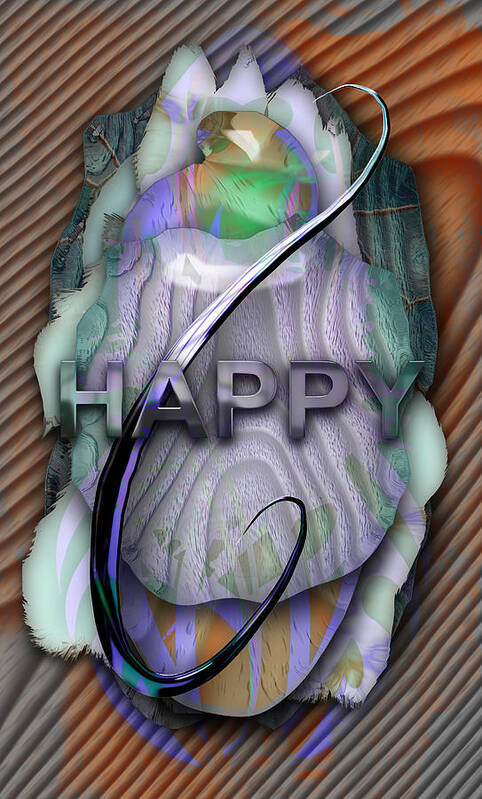 Happy Poster featuring the mixed media Happy by Marvin Blaine