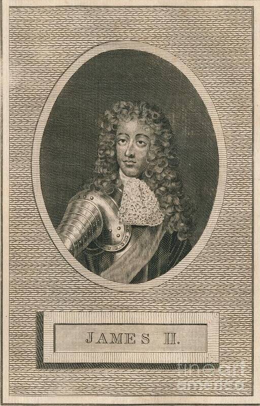 Artist Poster featuring the drawing King James II 1793 by Print Collector