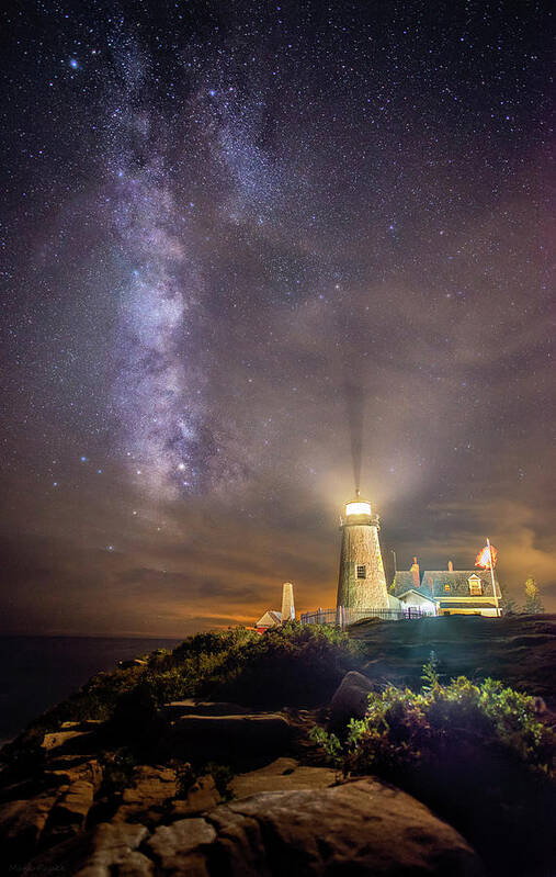 Astro Poster featuring the photograph Pemaquid Lighthouse by Mark Papke