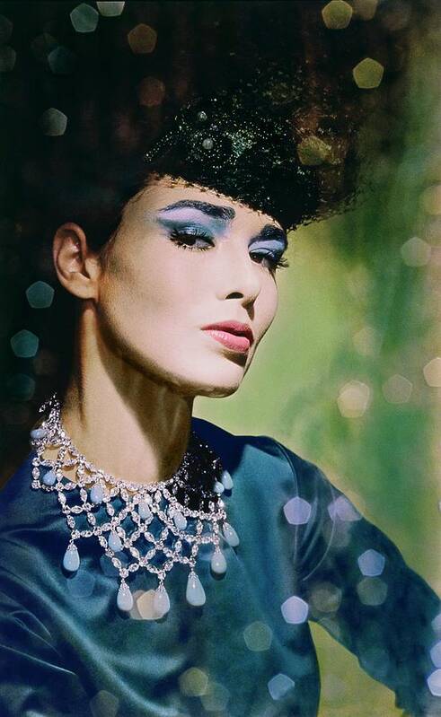 Fashion Poster featuring the photograph Sondra Peterson In A Scaasi Necklace by Horst P. Horst