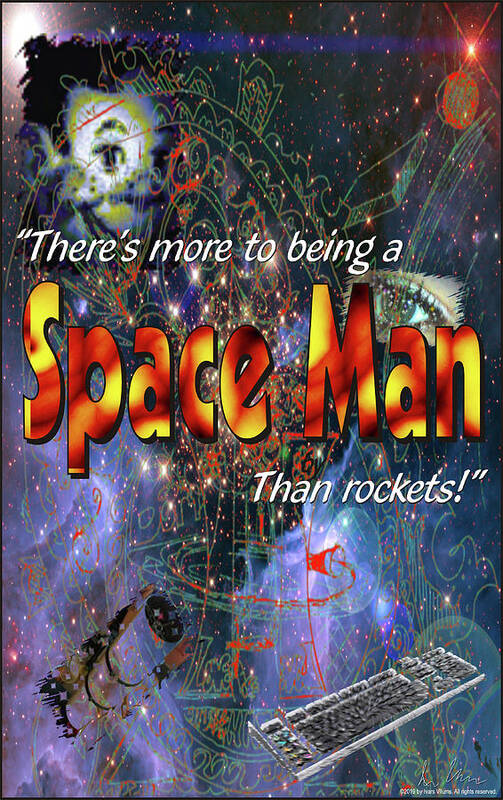 Poster Poster featuring the photograph Space Man by Ivars Vilums