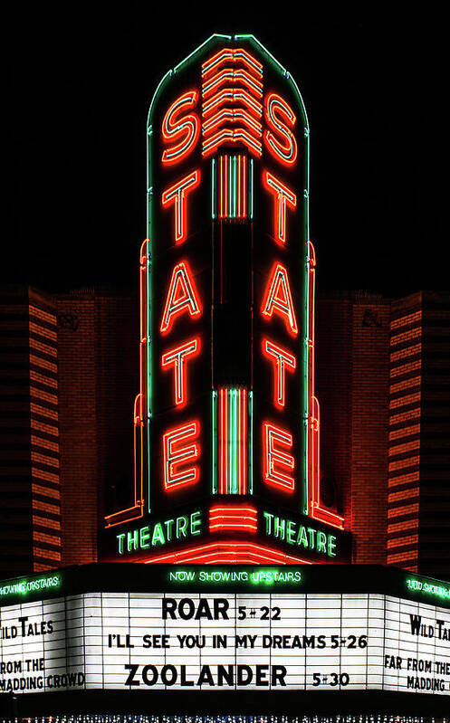 Ann Arbor Poster featuring the photograph State Theater by Greg Croasdill