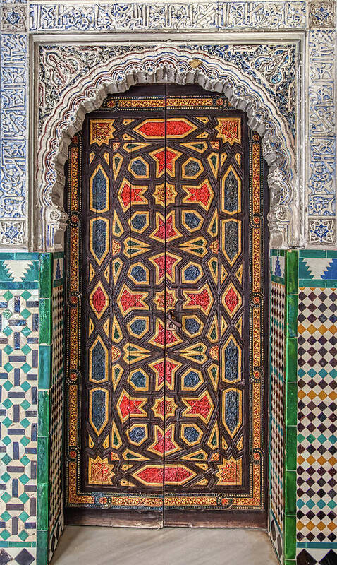 Door Poster featuring the photograph Tiled Door of Sevilla by David Letts