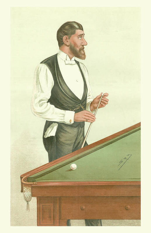 Vanity Poster featuring the painting Vanity Fair Billiards by Spy