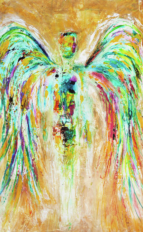 Angel Painting Poster featuring the painting Afable Spirit #1 by Ivan Guaderrama